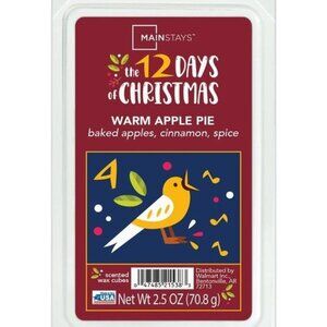 Mainstays 12 Days Of Christmas Scented Wax Cubes Warm Apple Pie 4th Day NEW